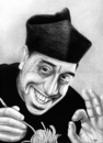 Cartoon: Don Camillo loves Pasta (small) by Stefan Kahlhammer tagged pitch pizza spaghetti pizzapitch camillo don fernandel kahlhammer karikatur flankale flankalan caricature
