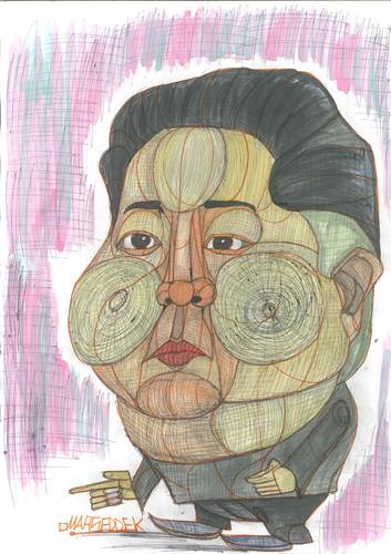 Cartoon: Chairman Kim Jong-un (medium) by omar seddek mostafa tagged chairman,kim