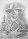 Cartoon: josey wales (small) by hype tagged clint eastwood josey wales pencil canvas