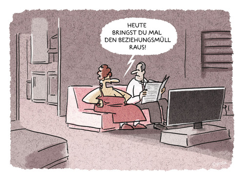Cartoon: ... (medium) by markus-grolik tagged libe,beziehung,ehe,cartoon,probleme,beziehungsprobleme,mann,frau,grolik