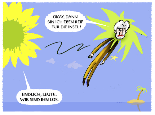 Cartoon: Boris Palmer tritt ab... (medium) by markus-grolik tagged boris,palmer,gruene,partei,tuebingen,austritt,buergermeister,politik,boris,palmer,gruene,partei,tuebingen,austritt,buergermeister,politik
