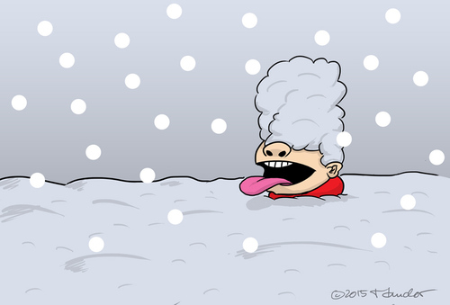 Cartoon: Heavy snowing (medium) by Mandor tagged heavy,snowing