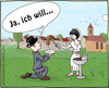 Cartoon: Heiratsantrag (small) by Hannes tagged ehe,ehepaar,essen,frau,grill,heirat,heiratsantrag,hochzeit,kirche,köder,mann,trauung
