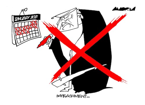 Cartoon: Trump Impeachment (medium) by Amorim tagged trump,impeachment,25th,amendment