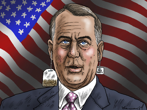 Cartoon: John Boehner (medium) by marian kamensky tagged john,boehner,tea,party,time,republicans,obama,usa,pleite,john,boehner,tea,party,time,republicans,obama,usa,pleite