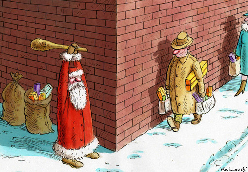 Cartoon: Santa Klau (medium) by marian kamensky tagged santa,klaus,weihnachten,christkind,feiertage,santa,klaus,weihnachten,christkind,feiertage