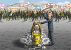 Cartoon: Anti USA Demo (small) by marian kamensky tagged syrien,krieg,assad,weltgemeinschaft,waffentransporte,chemische,waffen,obama,invasion