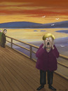 Cartoon: Merkels Schrei (small) by marian kamensky tagged peer,steinbrück,kanzlerkandidat,wahlen,spd,sigmar,gabriel,attacke,angela,merkel,cdu,scu,stinkefinger