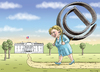 Cartoon: HILLARY CLINTON (small) by marian kamensky tagged mail,affair,clinton,trump,presidentenwahlen,usa