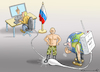 Cartoon: INTERNETSTOPP IN RUSSLAND (small) by marian kamensky tagged selenskyj,ukraine,rüstungsgeld,trump,wahllampfhilfe,joe,biden,amtsenthebungsverfahren,internetstopp,in,russland