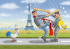 Cartoon: ROTSCHALS GEGEN GELBWESTEN (small) by marian kamensky tagged macron,gibt,nach,gelbwesten,paris,proteste,rotschals