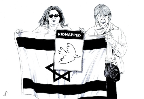 Cartoon: Hostages (medium) by paolo lombardi tagged israel,hostages,hamas,war,peace