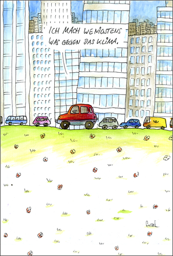 Cartoon: Mistwetter? (medium) by fussel tagged auto,klima,autofahren,suv,klimawandel,abgase,emisionen,erderwärmung,wetter