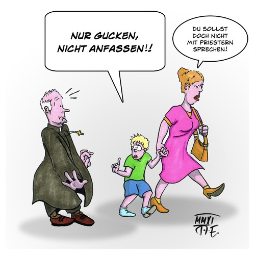 Cartoon: Kinder und Kirche (medium) by Timo Essner tagged priester,pädophilie,kindesmissbrauch,kinder,kirche