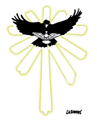 Cartoon: Holy Shadow (medium) by Carma tagged religion,spirit,vatican,vatileaks
