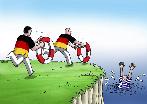 Cartoon: greegerzach (medium) by Lubomir Kotrha tagged greece,eu,europe,ecb,syriza,money,deutschland