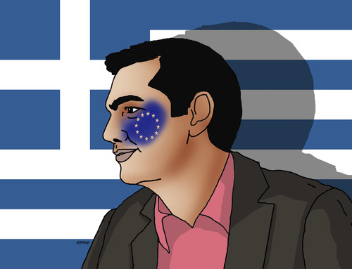 Cartoon: greeko (medium) by Lubomir Kotrha tagged greece,eu,referendum,syriza,tsipras,ecb,reforms,euro