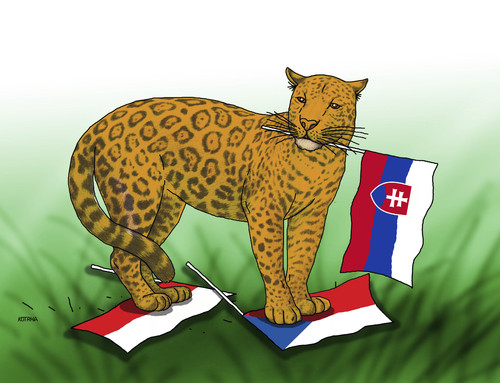 Cartoon: jaguarvlajka1 (medium) by Lubomir Kotrha tagged land,rover,jaguar,slovakia,automobil