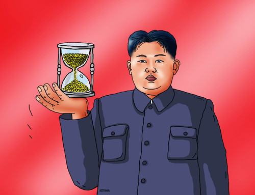Cartoon: koreatime (medium) by Lubomir Kotrha tagged kim,korea,time