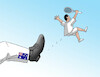 Cartoon: dokaustop (small) by Lubomir Kotrha tagged tennis vaccine novak djokovic australia
