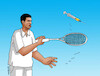 Cartoon: dokovic (small) by Lubomir Kotrha tagged tennis vaccine novak djokovic australia