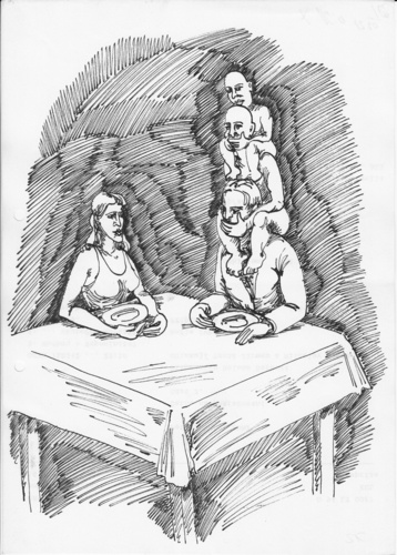 Cartoon: silence (medium) by Jan Kment tagged couple,talk,secrecy,tension
