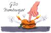 Cartoon: hamburger spezial (small) by Andreas Prüstel tagged zwanzig,hamburg,auswirkungen,ergebnisse,hamburger,cartoon,karikatur,andreas,pruestel
