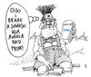 Cartoon: keine angela (small) by Andreas Prüstel tagged csu,parteitag,bayern,angela,merkel,schwesterpartei,nichtteilnahme,cartoon,karikatur,andreas,pruestel