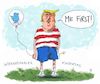 Cartoon: kindertag (small) by Andreas Prüstel tagged internationaler,kindertag,trump,twitter,kindisch,cartoon,karikatur,andreas,pruestel