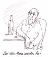 Cartoon: leer (small) by Andreas Prüstel tagged alter,mann,alkohol,leere,alkoholismus,cartoon,karikatur,andreas,pruestel