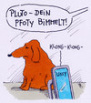 Cartoon: pluto (small) by Andreas Prüstel tagged hund,pluto,lissy,kommunikation,handy,pfoty,cartoon,karikatur,andreas,pruestel