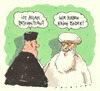 Cartoon: schnittgott (small) by Andreas Prüstel tagged beschneidung,religiösesritual,gott,allah,islam,imam,christentum,pfaffe