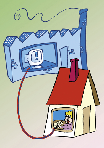 Cartoon: Homeoffice (medium) by astaltoons tagged computer,home,office,computer,heimarbeit