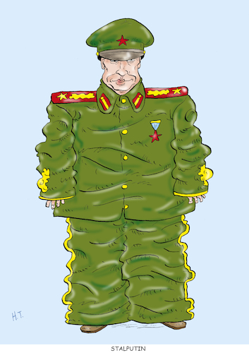 Cartoon: Stalputin (medium) by astaltoons tagged putin,ukraine,krieg,putin,ukraine,krieg