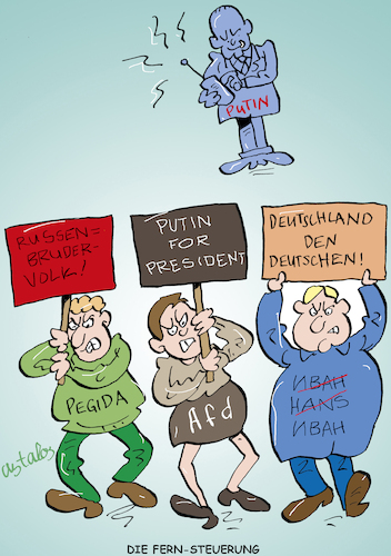 Cartoon: Steuermann (medium) by astaltoons tagged putin,afd,pegida