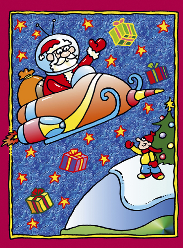 Cartoon: Weihnachten (medium) by astaltoons tagged weihnachten,weihnachtsmann,rakete