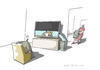 Cartoon: Entleerung (small) by Mattiello tagged fernsehen,programme,beziehung,mann,frau,paar,mattiello