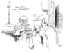 Cartoon: Abendessen fällt heut aus (small) by Paolo Calleri tagged vatikan papst benedikt xvi kondome aids verhuetung