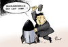 Cartoon: Denuklearisierung (small) by Paolo Calleri tagged nordkorea,parteikongress,machthaber,fuehrer,kim,jong,un,atomwaffen,denuklearisierung,atomraketen,atomtests,glaubwuerdigkeit,karikatur,cartoon,paolo,calleri