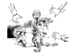 Cartoon: Kassenwart (small) by Paolo Calleri tagged gesetzliche,krankenversicherungen,gkv,milliarden,überschüsse,begehrlichkeiten,politik,versicherte,abschaffung,praxisgebühr,verwendung,beitragssenkung
