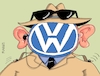 Cartoon: VW Spionage (small) by RABE tagged vw,volkswagen,autokonzern,abgasskandal,tierversuche,affen,führungswechsel,müller,rabe,ralf,böhme,cartoon,karikatur,pressezeichnung,farbcartoon,tagescartoon,diesel,spionage,mitarbeiter,sicherheitsfirme,zielpersonen,spitzel,nsa,schlapphüte