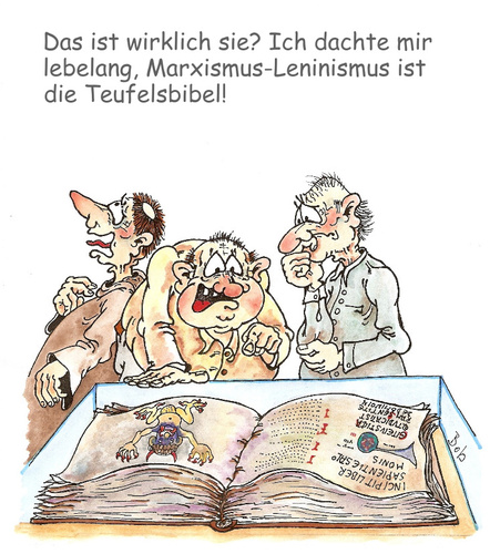 Cartoon: Teufelsbibel (medium) by Bobcz tagged islam,bibel