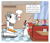 Cartoon: Roboter Gastronomie (small) by Cloud Science tagged roboter kellner robokellner robotik automatisierung koch restaurant küche essen gäste bewertung technologie tech zukunft robokoch