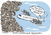 Cartoon: Vulkansauger (small) by Bettina Bexte tagged vulkanasche,flugzeug,staubsauger,putzfrauen,luftfahrt,eyafjallajökull