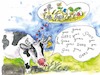 Cartoon: Artenvielfalt (small) by Pralow tagged monokulturen,vielfalt,grundwasser,gesundheit,essen,lebensmittel