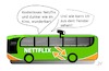 Cartoon: Flixbus (small) by Jochen N tagged flixbus,netflix,bus,bahn,reisen,stream,tv,serie,film,fernsehen,kamera,videoüberwachung,überwachung