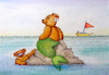 Cartoon: der nächste sommer kommt bestimm (small) by katzen-gretelein tagged wassernixe,bär,meer,taucher,sommer,sonne,ferien