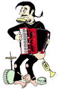 Cartoon: Accordionist (small) by Barcarole tagged accordionist