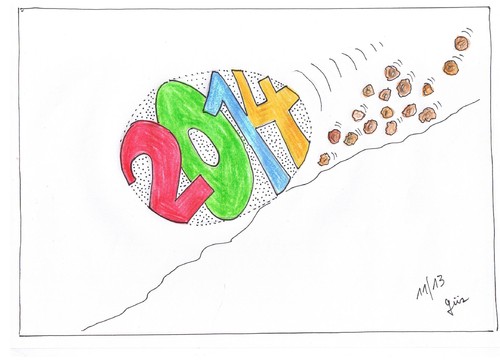Cartoon: 2014 (medium) by skätch-up tagged 2014,helter,skelter,holter,di,polter,den,berg,hinunter