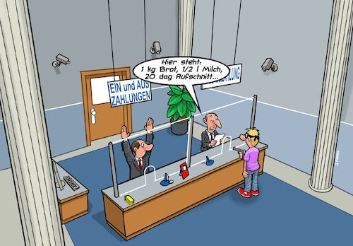 Cartoon: Falscher Zettel (medium) by Chris Berger tagged bankraub,verwechslung,räuber,überfall,einkaufszettel,bankraub,verwechslung,räuber,überfall,einkaufszettel